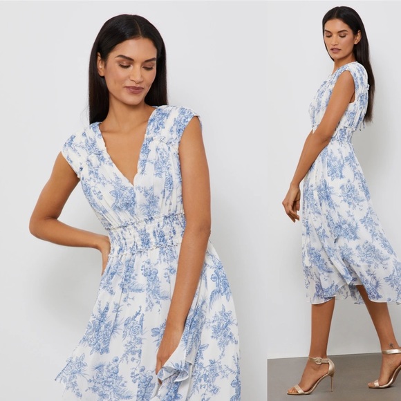 NWT BCBG MAXAZARIA FLORAL DRESS - Picture 2 of 11